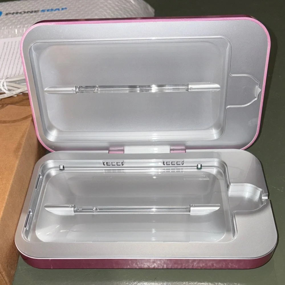 NIB PhoneSoap v.3 Orchid Pink UV Cell Phone Sanitizer and Charger Kills Germs!